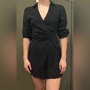 Mini shirt dress with very light fabric